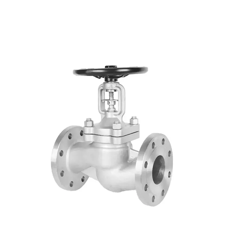 Válvula de globo estándar de acero inoxidable alemán – Vista lateral derecha