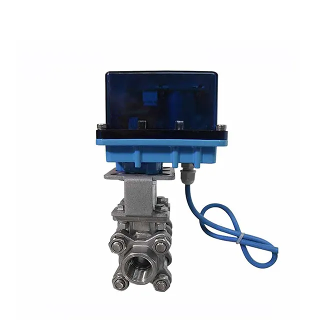 Válvula de bola en miniatura resistente a explosiones de 3 piezas, accionada eléctricamente 1