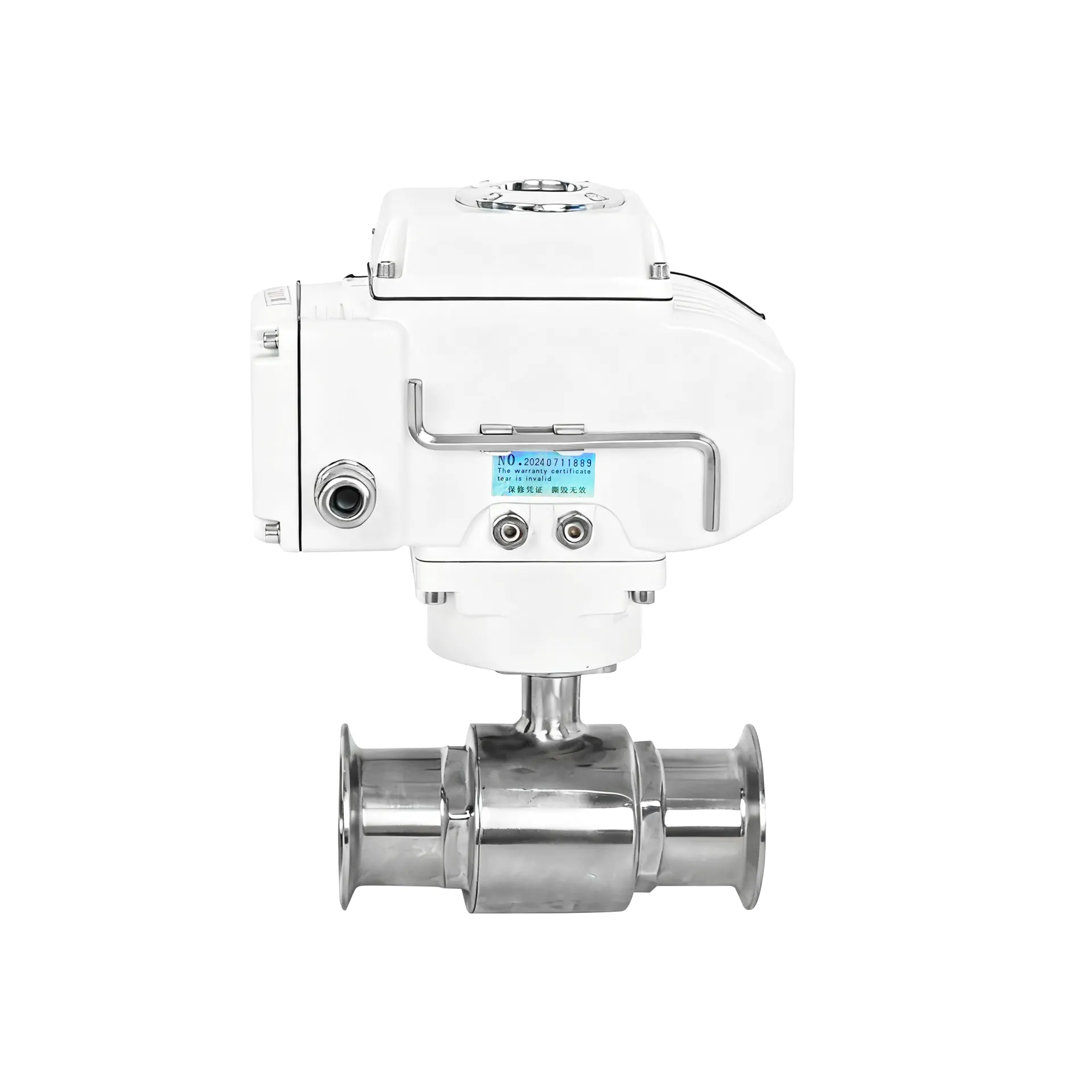 Válvula eléctrica sanitaria de bola de tres vías 5