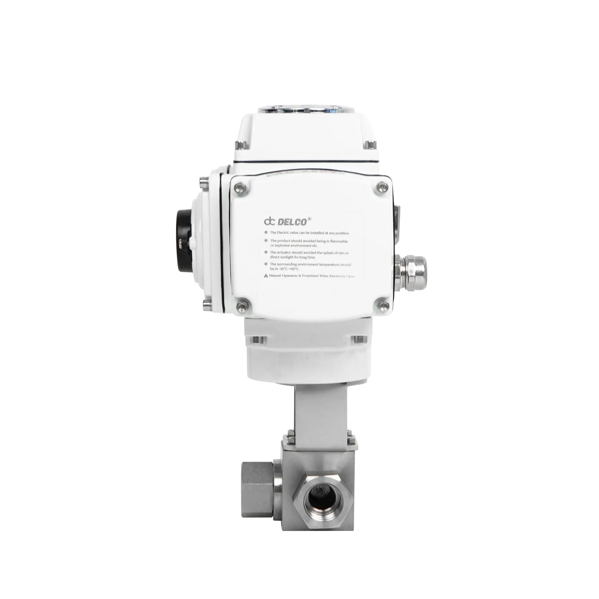 Válvula de bola eléctrica de 3 vías de alta presión 1