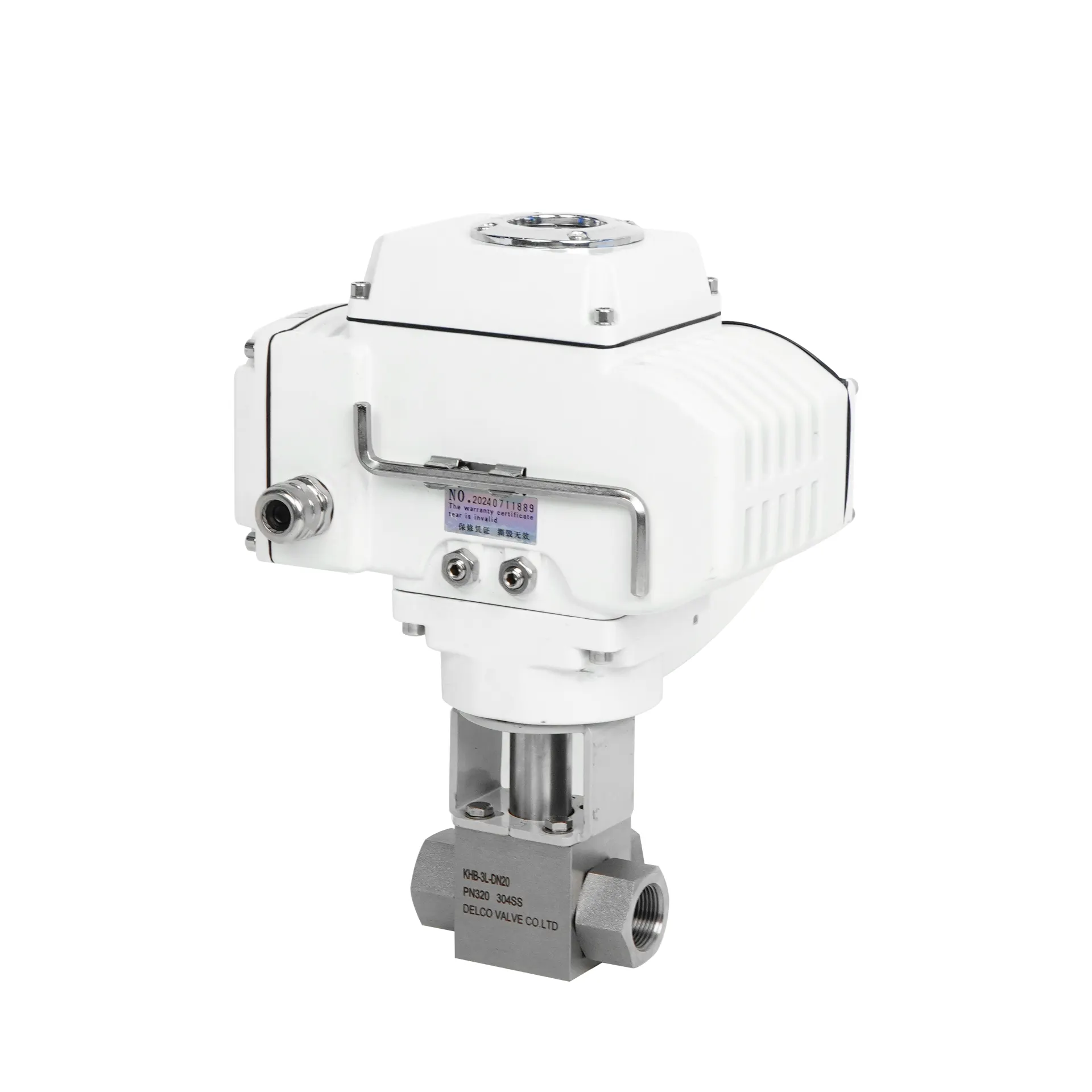 Válvula de bola eléctrica de 3 vías de alta presión 2