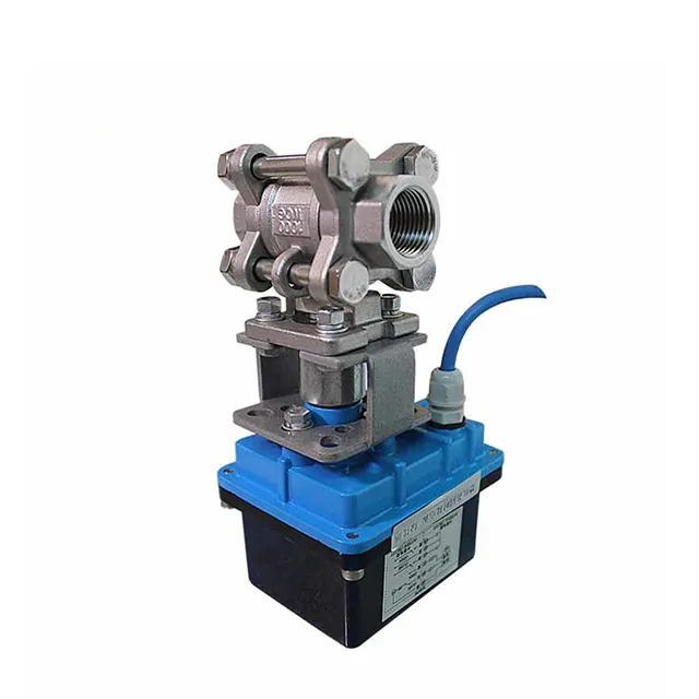 Válvula de bola en miniatura resistente a explosiones de 3 piezas, accionada eléctricamente 4