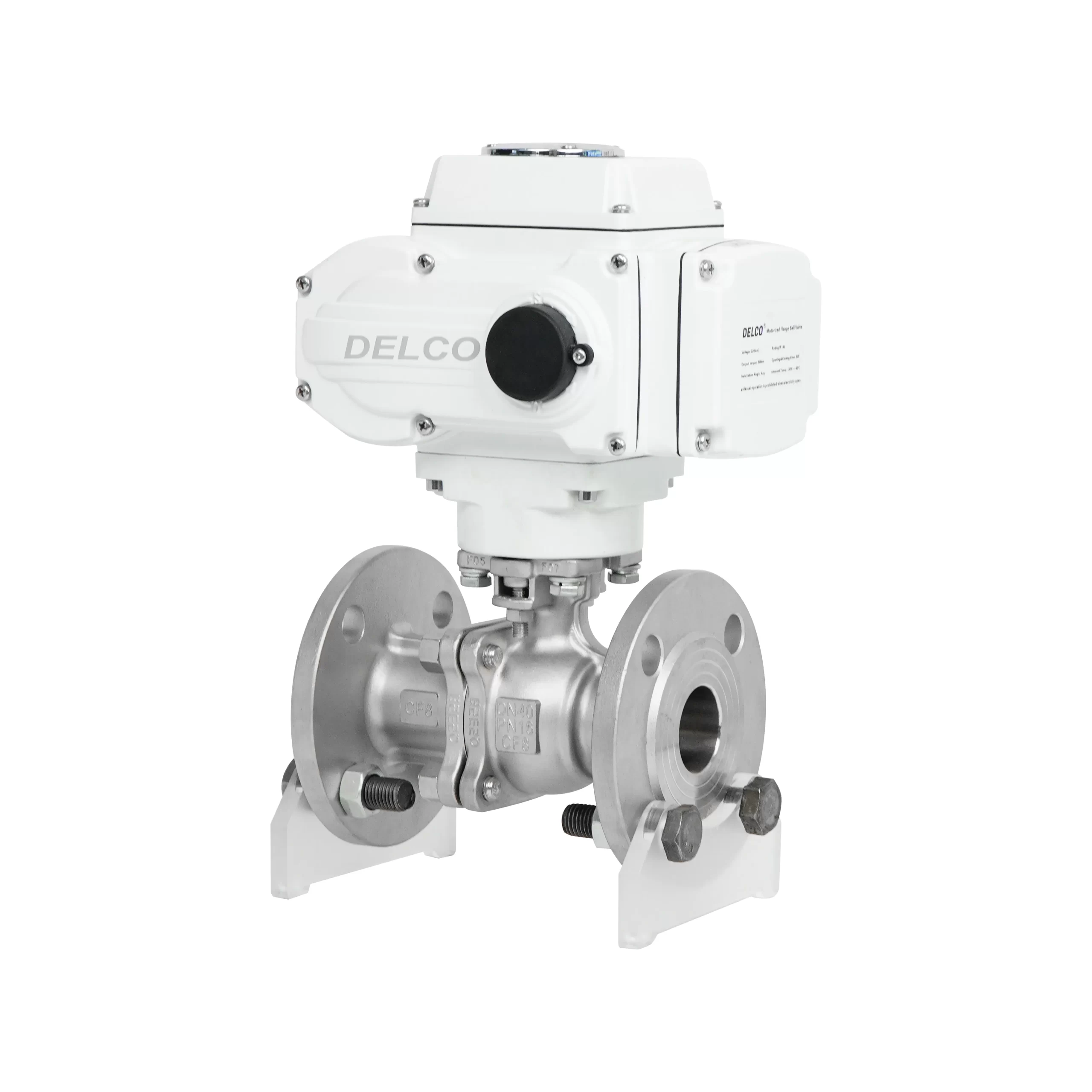 DK55-2PF Válvula de bola eléctrica bidireccional de acero inoxidable con brida 1