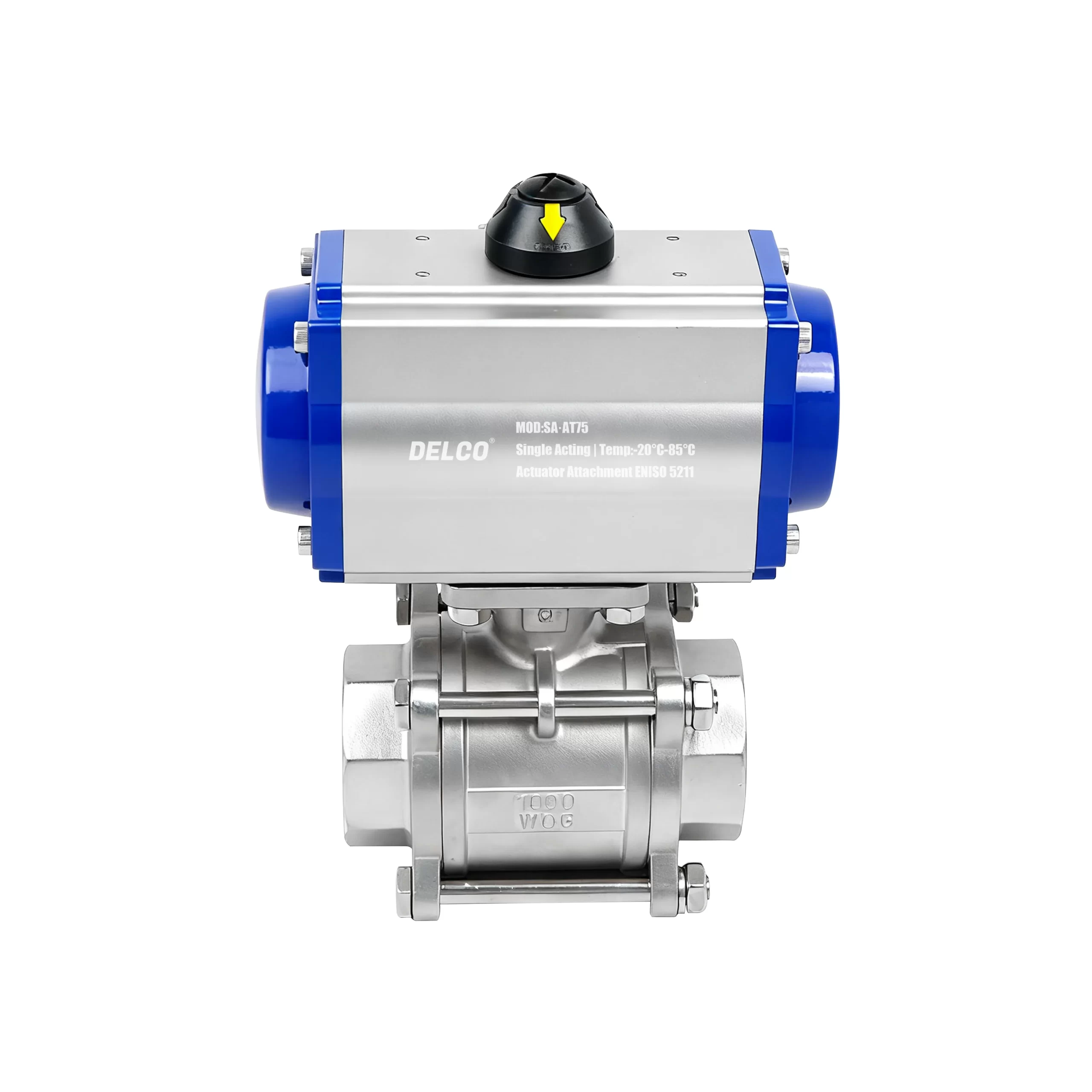 DK66-3PS Pneumatic 3-Piece Threaded Ball Valve 1