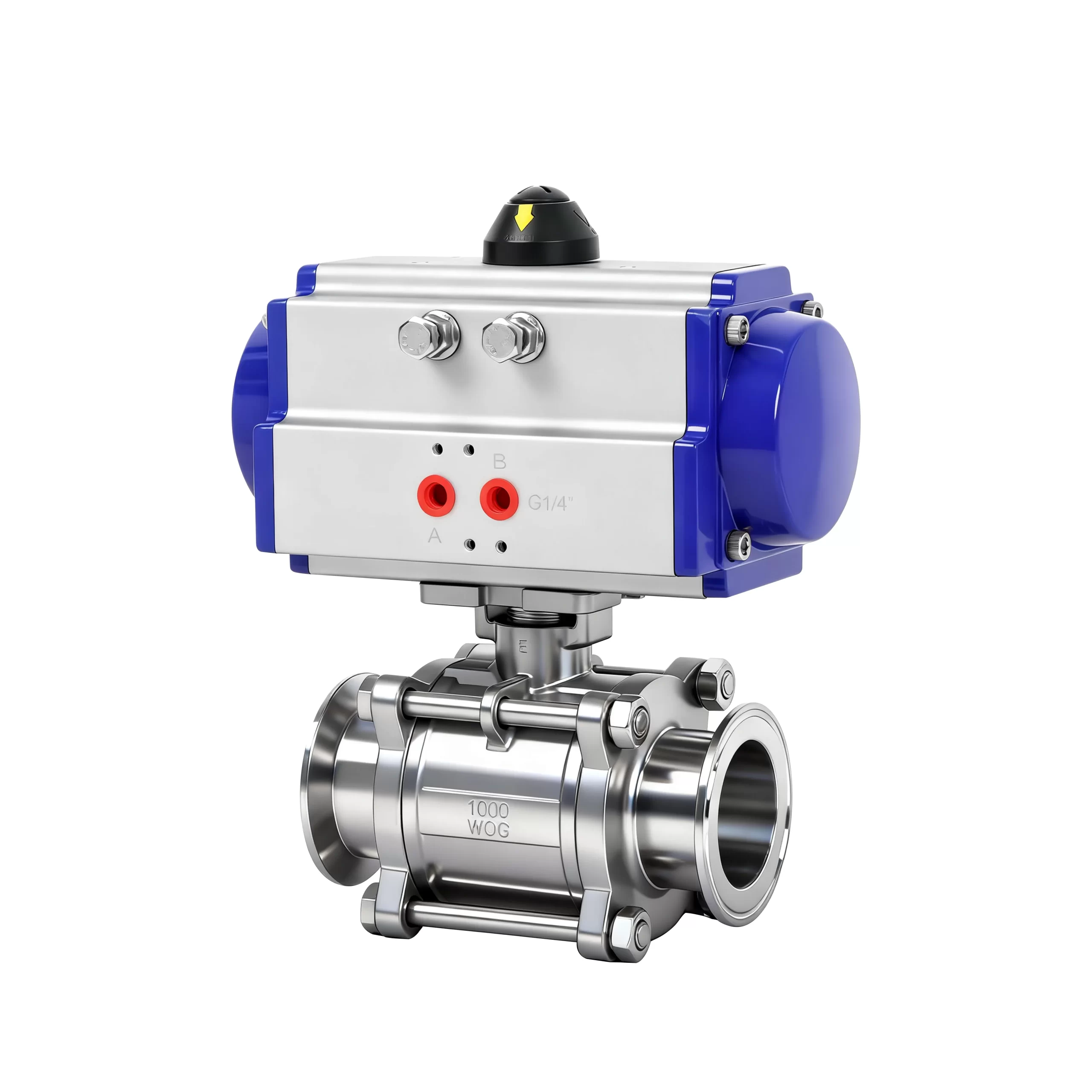 DK66-3PS-WK Pneumatic Sanitary Tri-Clamp Ball Valve 3