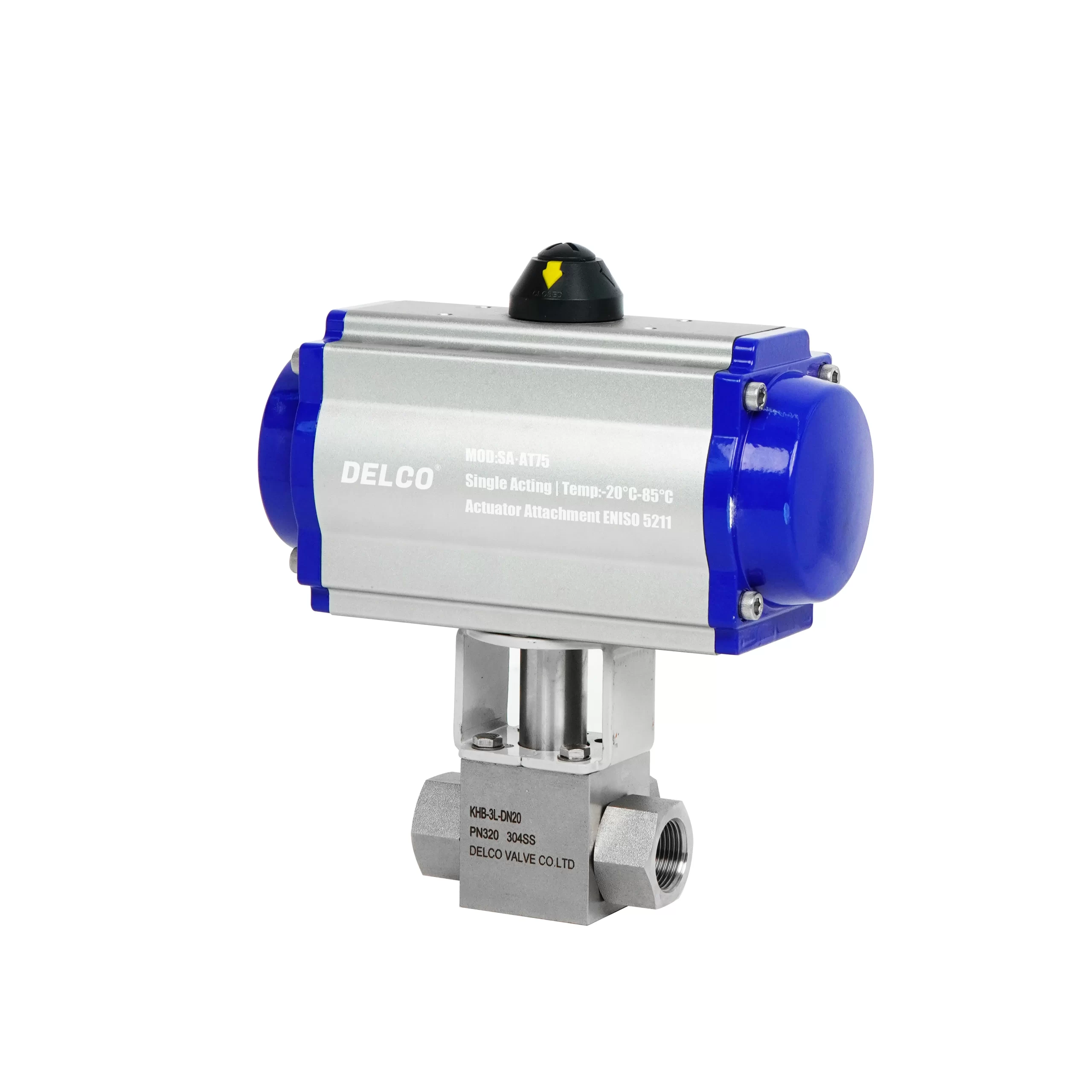 DK66-HG-T Pneumatic 3-Way High-Pressure Threaded Ball Valve 3