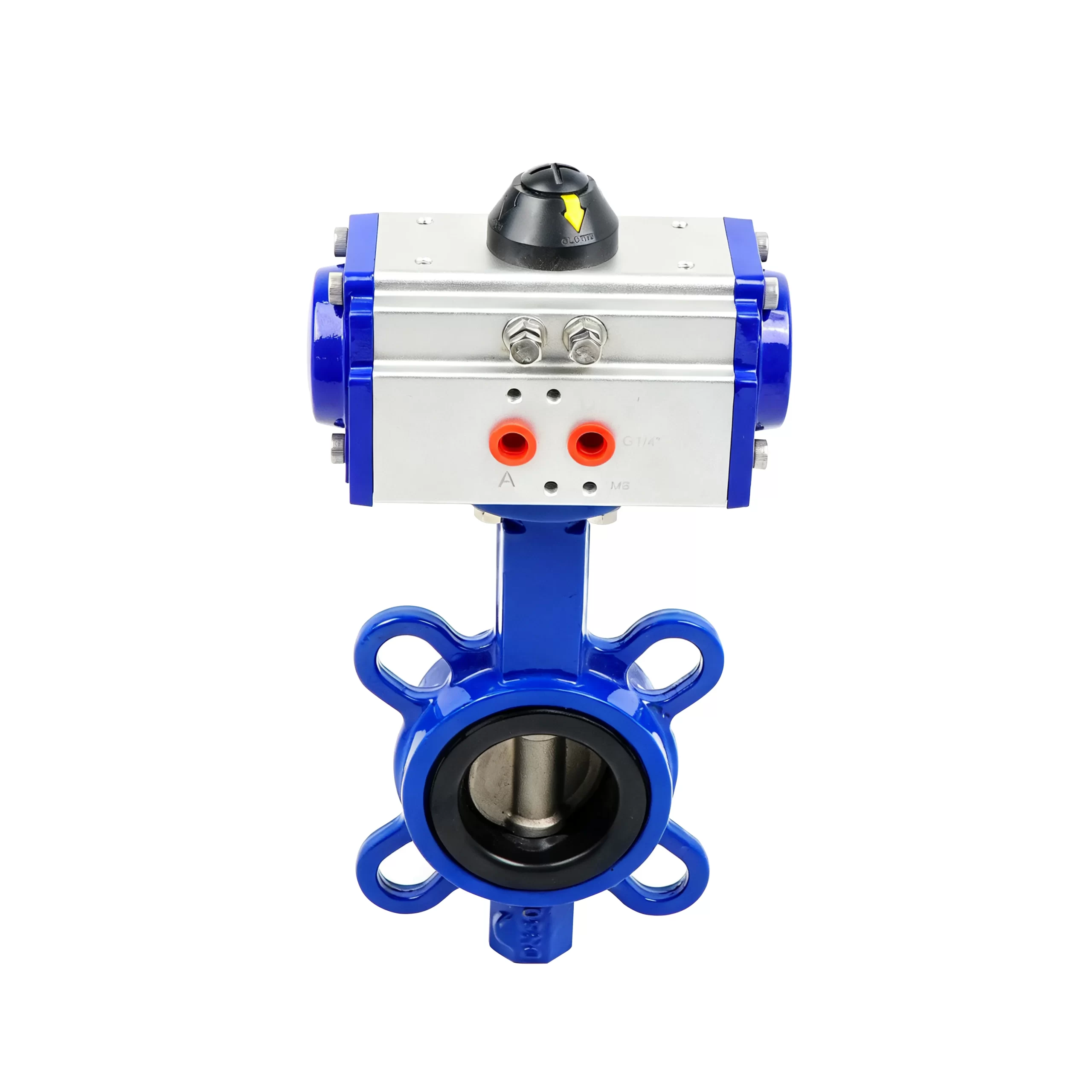 DK67-FB Pneumatic Cast Iron Wafer Butterfly Valve 3