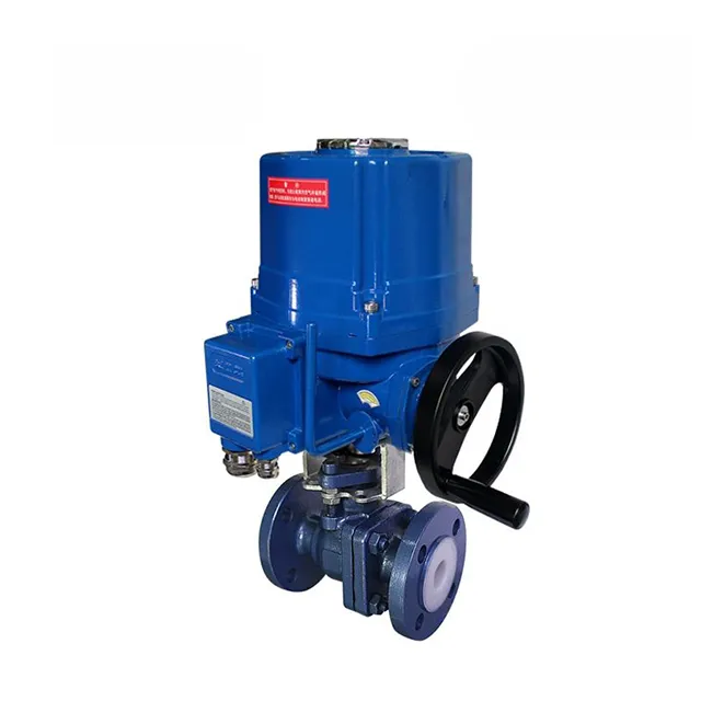 Válvula eléctrica antiexplosiones QT-DK55-CF con válvula de bola revestida de flúor 1
