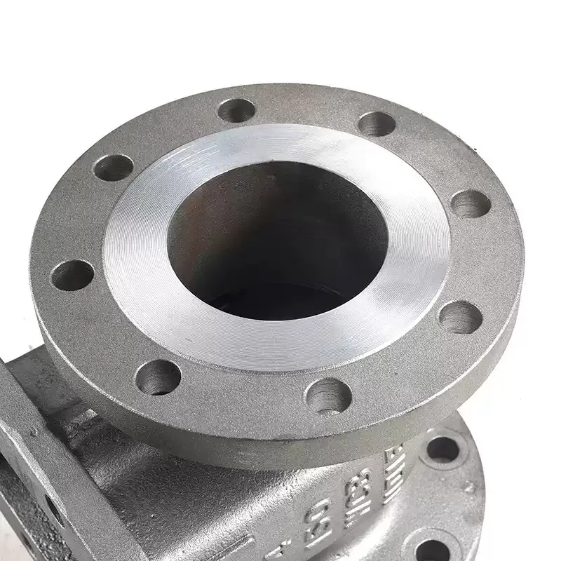 Válvula de compuerta manual de acero inoxidable con brida – Vista de detalle 1