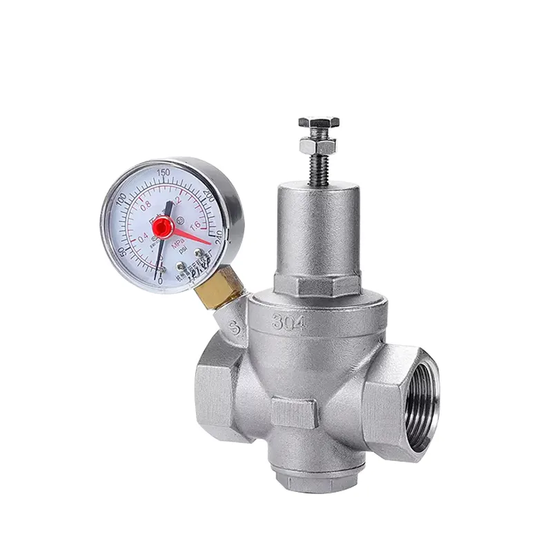 Brass Pressure Reducing Valve with Gauge5