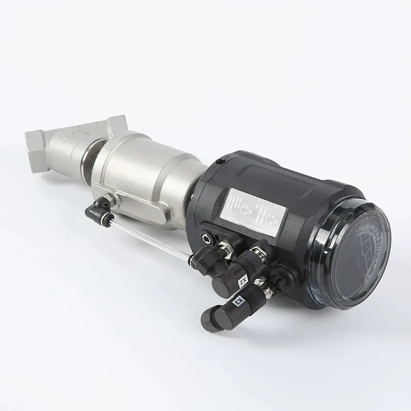 DELCO DK17A Pneumatic Threaded Angle Seat Valve with Positioner 1