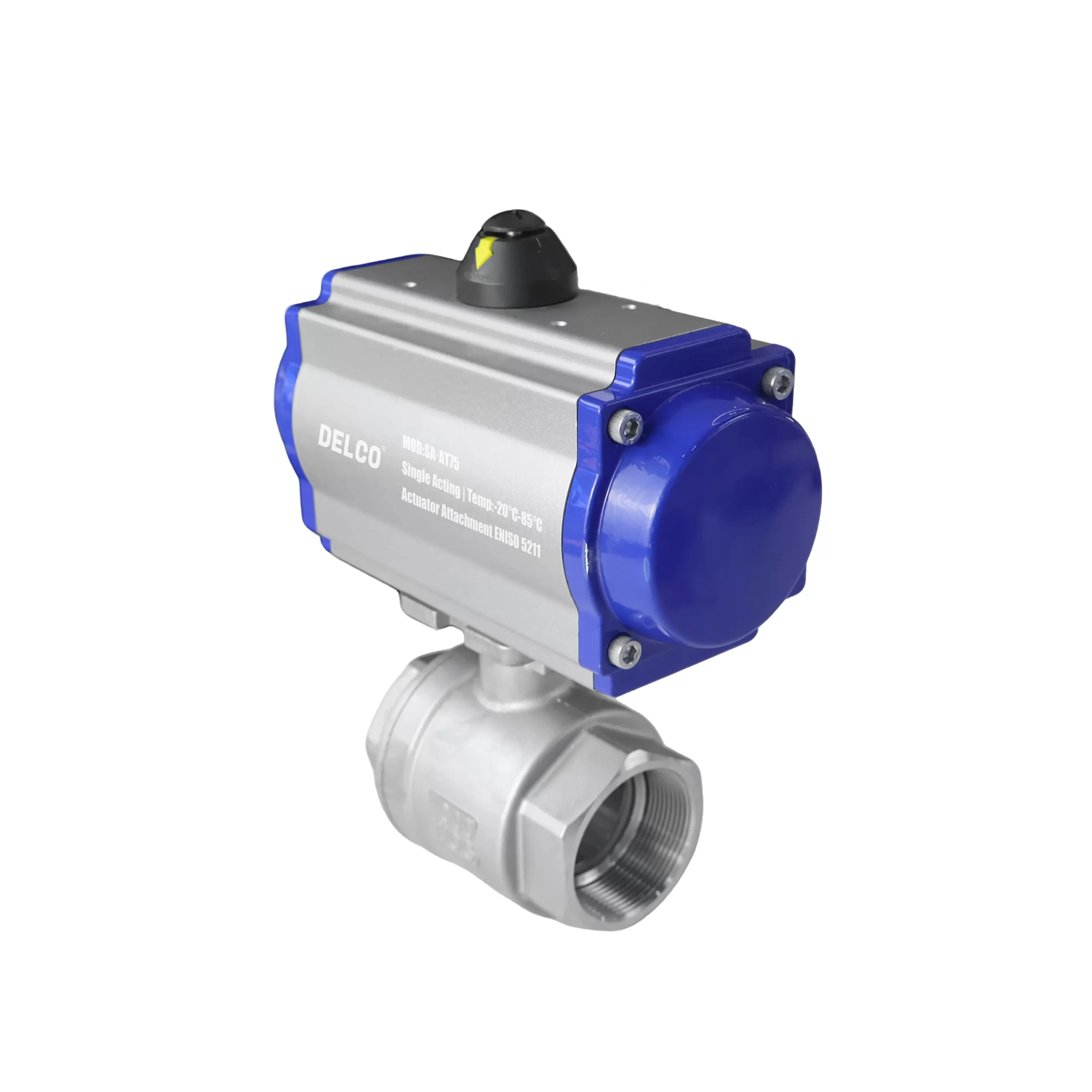 DK66-2PS Pneumatic Two-Piece Internal Thread Ball Valve 3