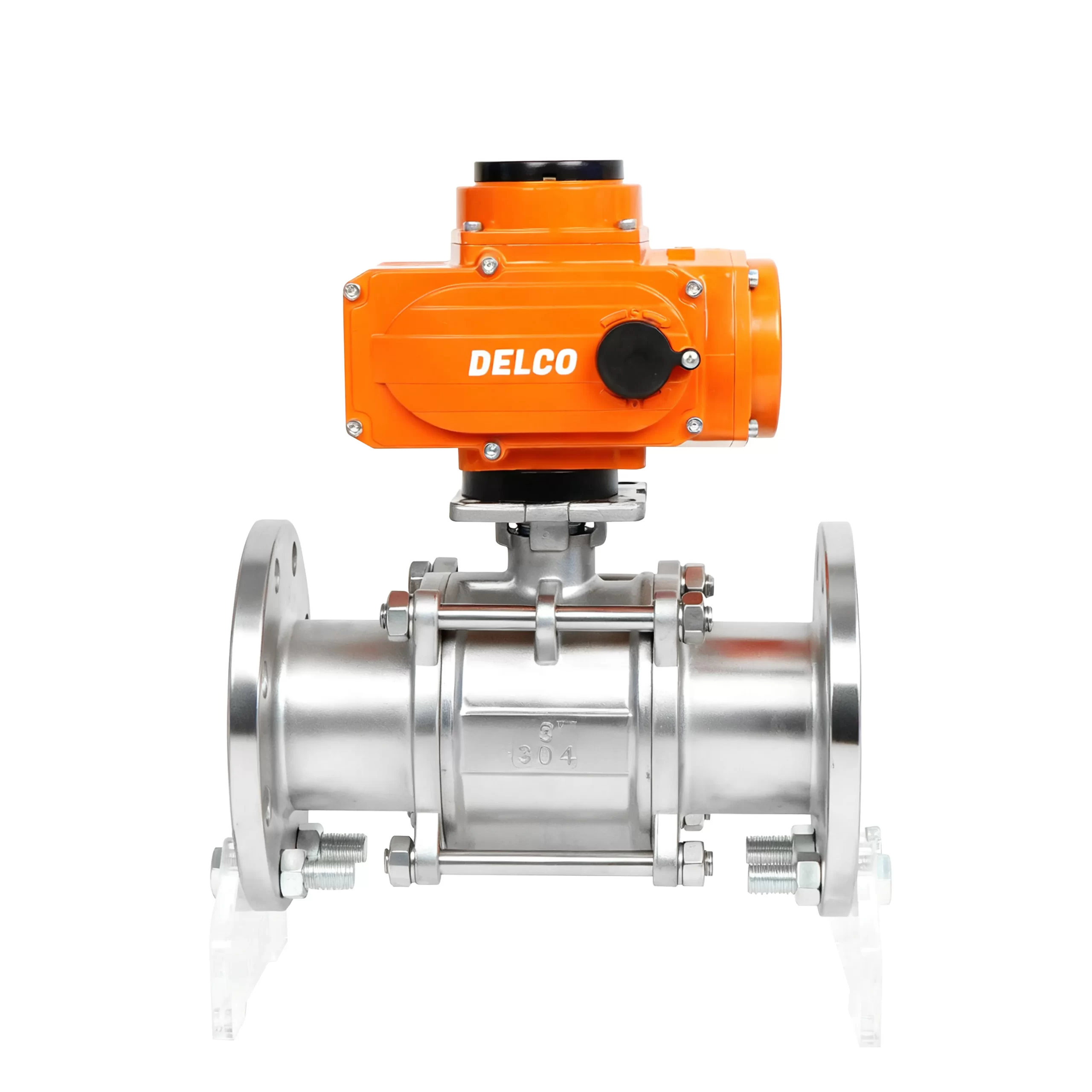 IP67-DK55-3PF Electric Three-Piece Stainless Steel Flanged Ball Valve 3