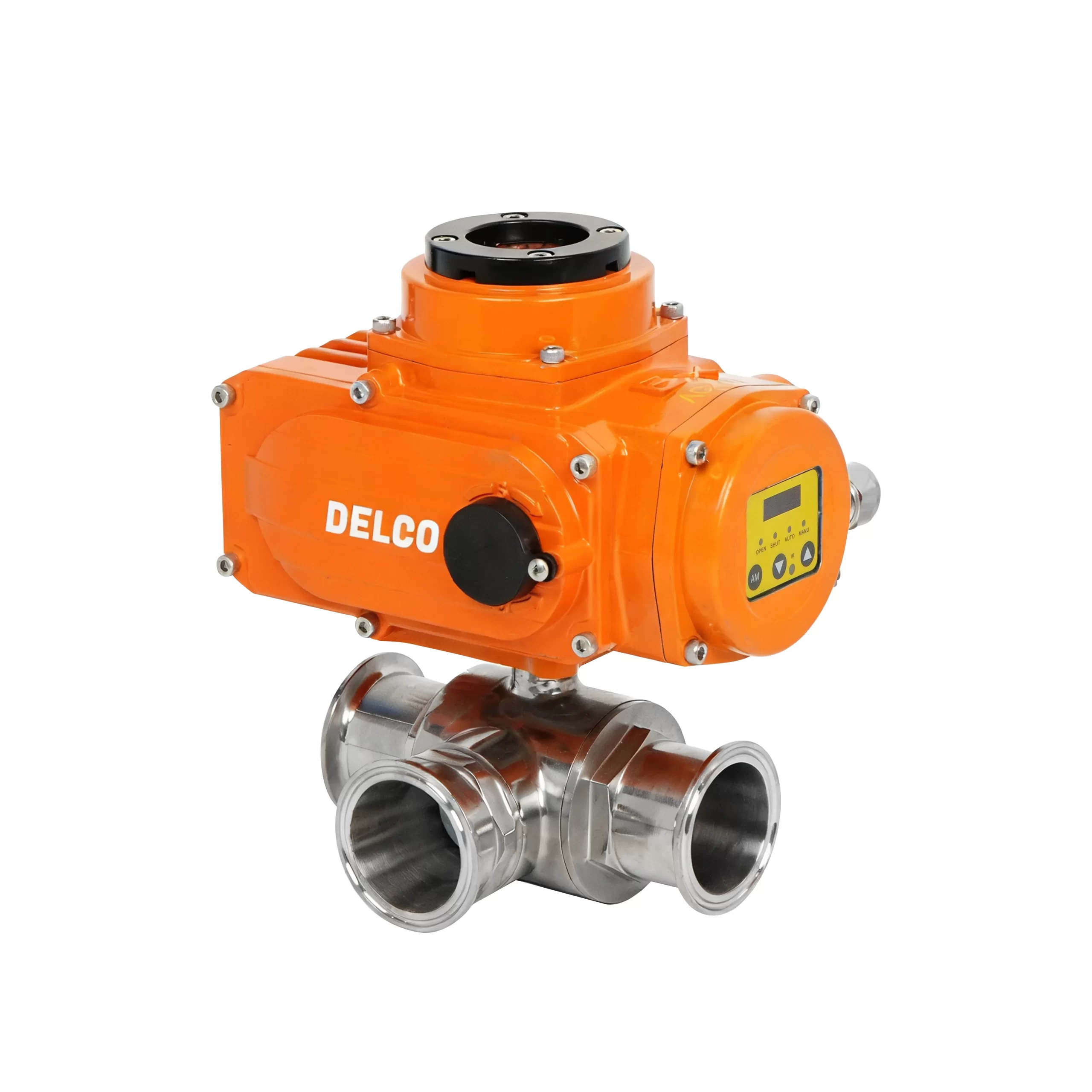 IP67-DKS55-3WS Electric Three-Way Sanitary Clamp Ball Valve 5