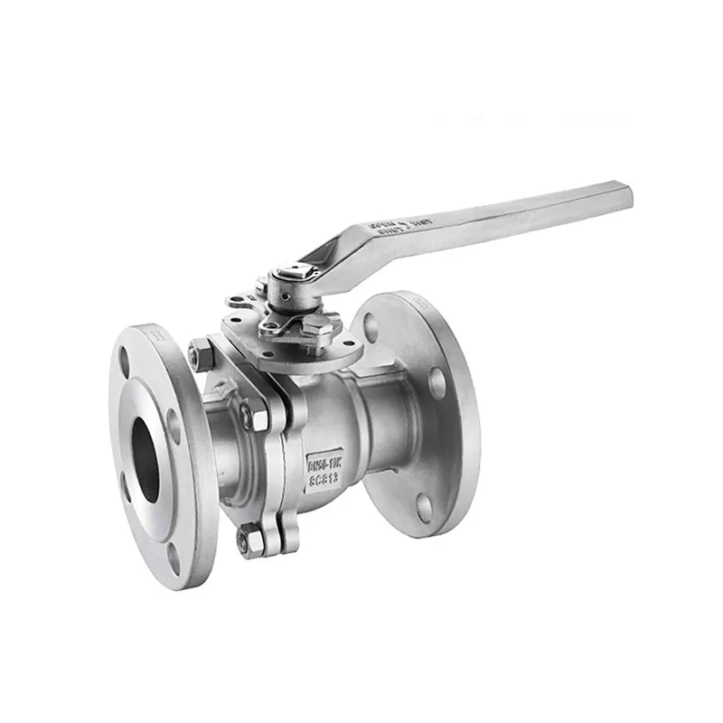 Manual Stainless Steel Ball Valve, Worm Gear, 2-Piece Flanged 2