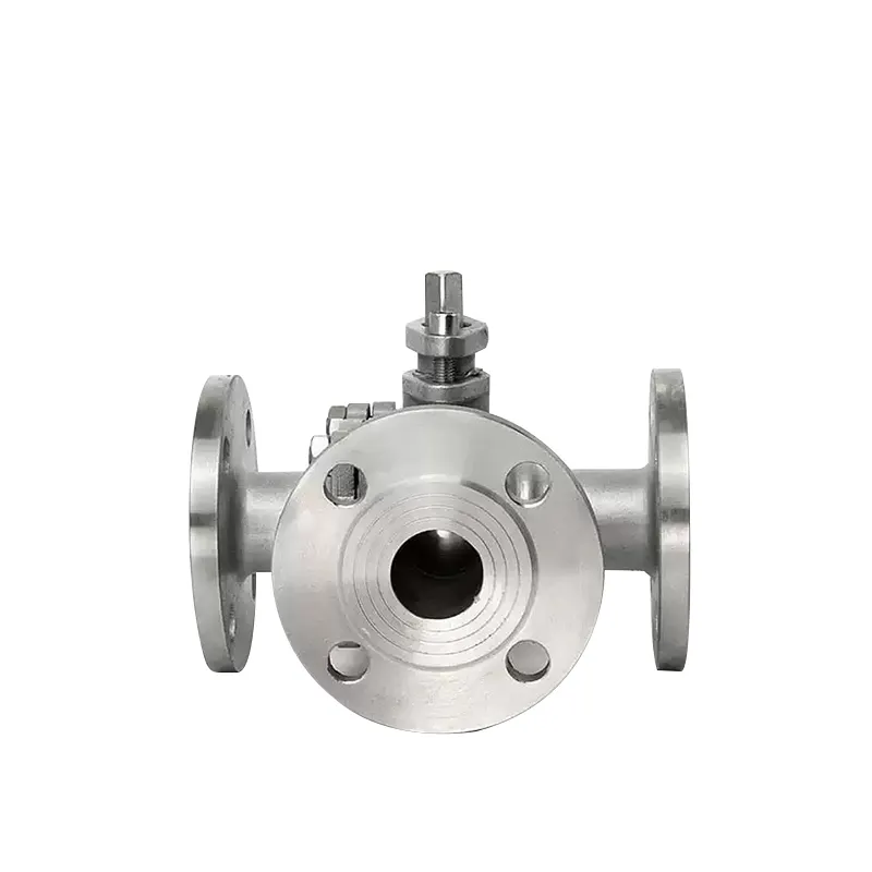 Manual four-way flange ball valve 1