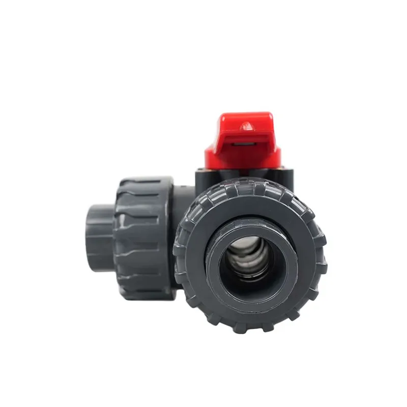 Manual three-way plastic UPVC ball valve 1