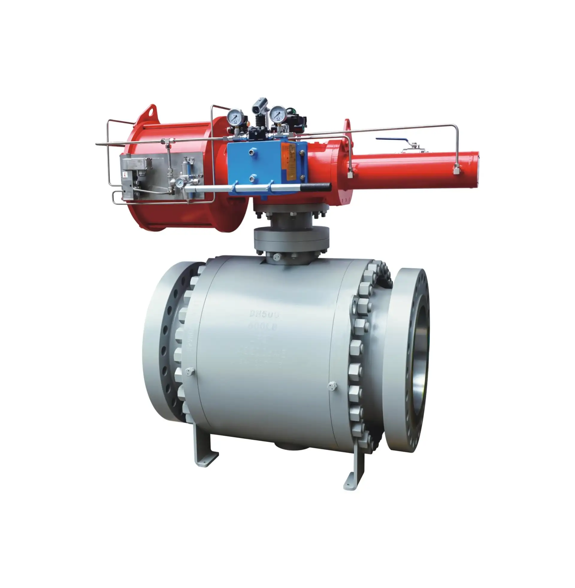 Trunnion Mounted Flanged Ball Valve with Worm Gear 2