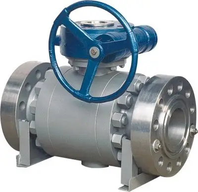 Trunnion Mounted Flanged Ball Valve with Worm Gear 3