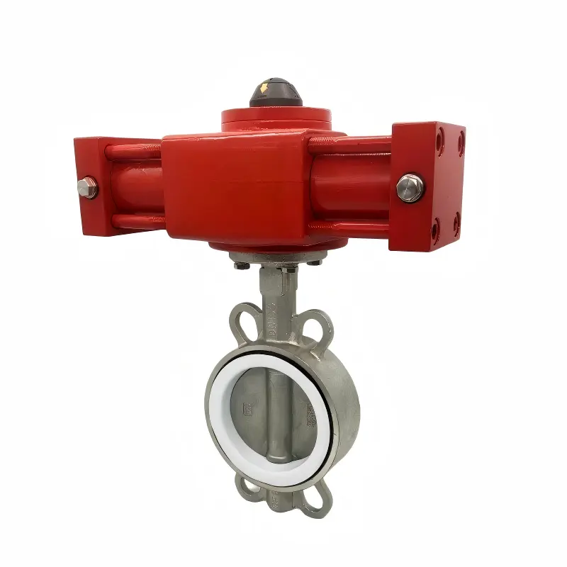 DELCO MYD-WB-S hydraulic stainless steel wafer butterfly valve 1