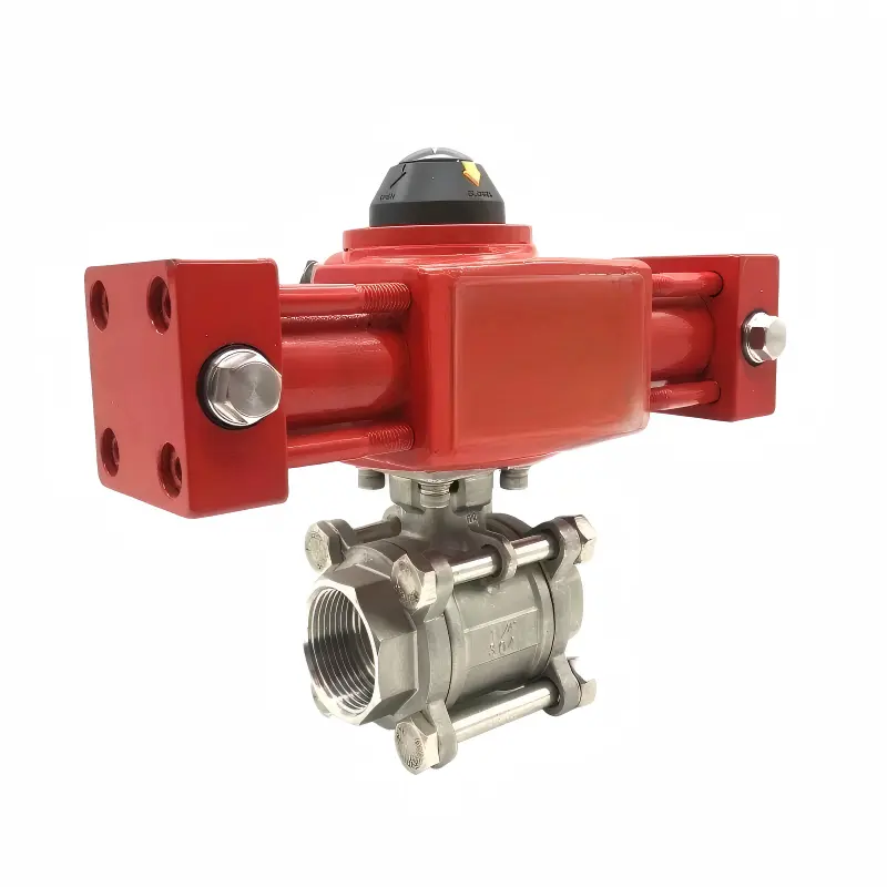 Hydraulic Stainless Steel 3-Piece Threaded Ball Valve 2