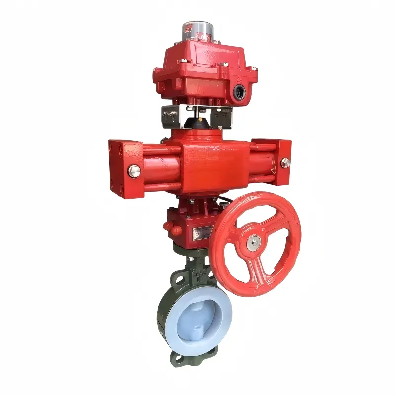 MAY-DC Hydraulic Fluorine-Lined Wafer Cast Steel Butterfly Valve